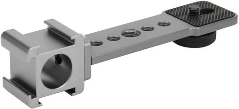 Acouto Cold Shoe Extension Bracket for Stabilizer Cameras - Connect Microphones & Accessories with /4" & 3/8" Screw Holes in Saudi Arabia
