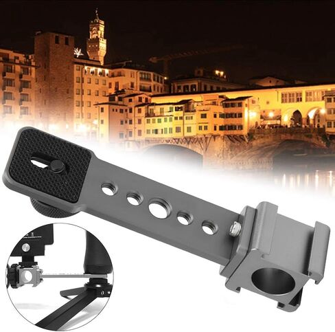Acouto Cold Shoe Extension Bracket for Stabilizer Cameras - Connect Microphones & Accessories with /4" & 3/8" Screw Holes in Saudi Arabia