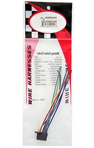 Harmony Audio Compatible with Sony MEX-GS610BT HA-SONY16B Aftermarket Stereo Radio Receiver Replacement Wire Harness Cable in Kuwait