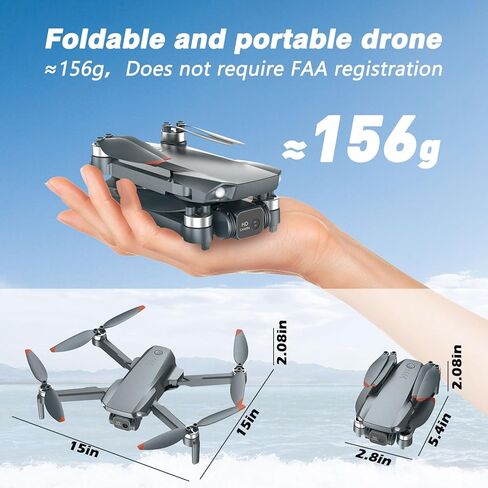 طائرة بدون طيار FPV مع كاميرا 1080P HD - طائرة رباعية المروحية RC قابلة للطي للبالغين والأطفال المبتدئين، التحكم الصوتي، صورة شخصية للإيماءات، وضع مقطوعة الرأس، بطاريتان تدوم 30 دقيقة، حقيبة سفر محمولة، طائرة بدون طيار صديقة للمبتدئين in Kuwait