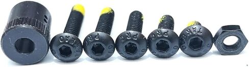 طقم محول قاعدة تثبيت دوار سريع الفصل مكون من قطعتين، فولاذ أسود فوسفاتي عالي التحمل مع 5 براغي، 1 صمولة in Kuwait