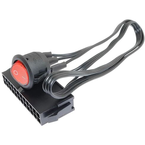 24 Pin Female ATX PSU Power Supply Activation Switch Embedded Switch 18AWG Tinned Copper Suitable for Testing PC Power Supplies in Kuwait