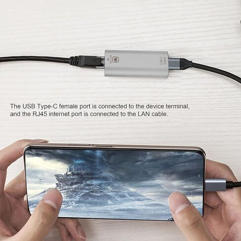 محول Yoidesu USB C إلى Ethernet، التوصيل والتشغيل لا يحتاج إلى برنامج تشغيل، مع كابل نايلون وغطاء من الألومنيوم، لأجهزة الكمبيوتر اللوحية OS X in Saudi Arabia