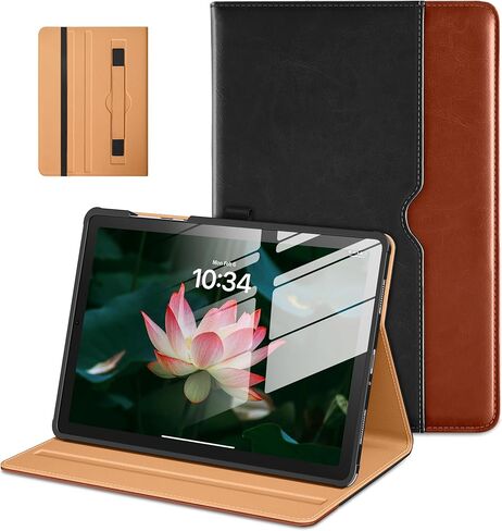 DTTO for Samsung Galaxy Tab A11+/A11 Plus/A9+ Plus 11 inch Case (2023/2025), Premium Leather Folio Stand Cover with Hand Strap for, Multi-Angle Viewing and Auto Wake/Sleep, Brown in Saudi Arabia