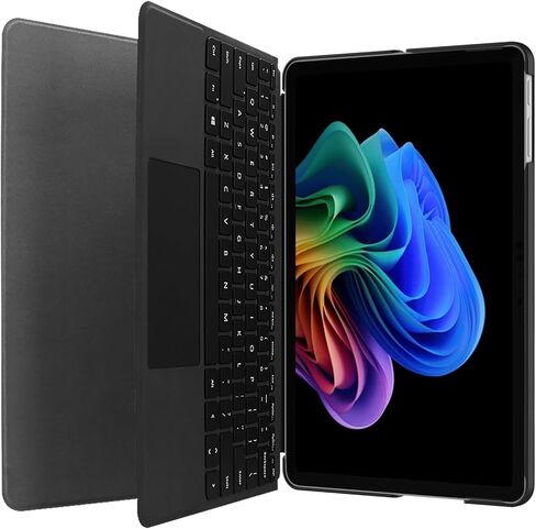 حافظة ذكية لجهاز Microsoft Surface Pro الإصدار الأول مقاس 12 بوصة 2025، غطاء صلب ذو رؤية متعددة الزوايا من Ratesell متوافق مع لوحة المفاتيح وحامل القلم باللون الأسود in Kuwait