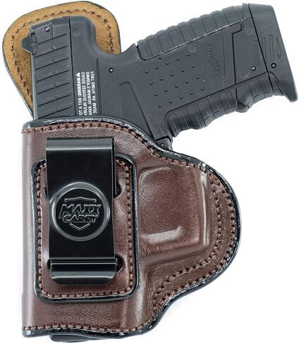 Maxx Carry IWB Leather Gun Holster Compatible with Glock 43, 43X 9mm |Walther PPS, PPS M2 | Springfield XDS 3.3, Hellcat | S&W M&P 380 Shield EZ | Beretta APX Carry | Taurus PT 709 Slim in Saudi Arabia