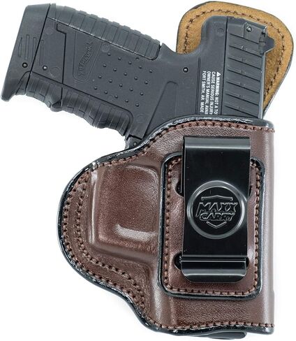 Maxx Carry IWB Leather Gun Holster Compatible with Glock 43, 43X 9mm |Walther PPS, PPS M2 | Springfield XDS 3.3, Hellcat | S&W M&P 380 Shield EZ | Beretta APX Carry | Taurus PT 709 Slim in Saudi Arabia