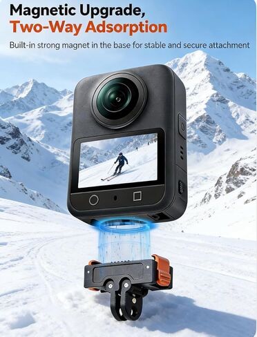 حامل محول مغناطيسي سريع الفك متوافق مع DJI Osmo Nano/Osmo Action 6، حامل توسيع مع فتحة لولبية 1/4/موصل قابل للطي/إبزيم سريع الفك، ملحقات كاميرا الحركة in Kuwait