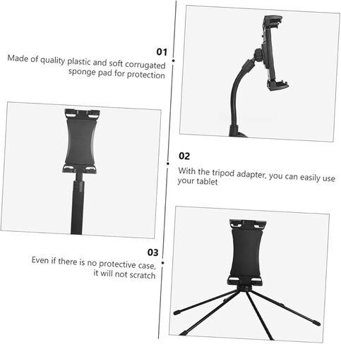 Rotating Tablet and Phone Tripod Holder Clip Photography Clip for Landscape Portrait Use Compatible with Smartphones and Tablets for Video Recording and Outdoor Travel Photos in Saudi Arabia