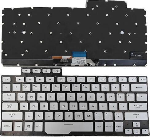 لوحة مفاتيح بديلة بإضاءة خلفية لجهاز Asus ROG G14 Zephyrus GA401 GA401I GA401IU GA401IV GA401IV-BS96 GA401M GA401QC GA401QH GA401QM GA401U Series كمبيوتر محمول فضي أمريكي in Kuwait