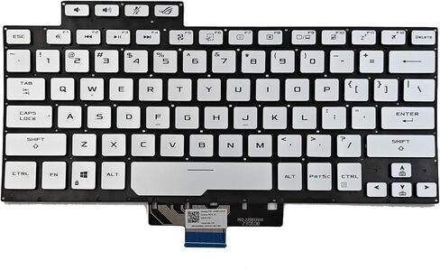 لوحة مفاتيح بديلة بإضاءة خلفية لجهاز Asus ROG G14 Zephyrus GA401 GA401I GA401IU GA401IV GA401IV-BS96 GA401M GA401QC GA401QH GA401QM GA401U Series كمبيوتر محمول فضي أمريكي in Kuwait