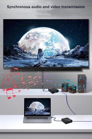 موسع HDMI IP 1080P 150M، عبر شبكة RJ45 إيثرنت Cat6 Cat 6 6a تمديد كابل عبر محول 1 جهاز إرسال إلى جهاز استقبال متعدد مع H.264 لتلفزيون الكمبيوتر المحمول PS4 (TX+RX) in Kuwait