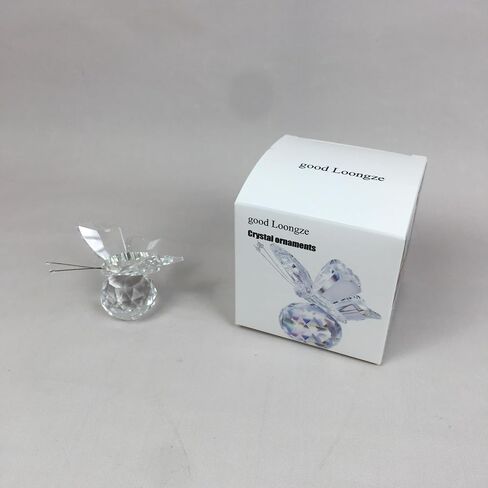 good Loongze Crystal Ornaments, Crystal Butterfly Ornament – Clear Glass Figurine for Home Decor, Wedding & Gift in Saudi Arabia