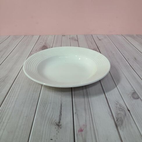 Flendural Serving Platters, Classic White Ceramic Round Serving Platter, for Appetizers, Cakes & Entertaining in Saudi Arabia