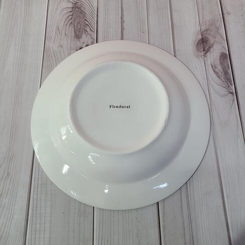 Flendural Serving Platters, Classic White Ceramic Round Serving Platter, for Appetizers, Cakes & Entertaining in Saudi Arabia