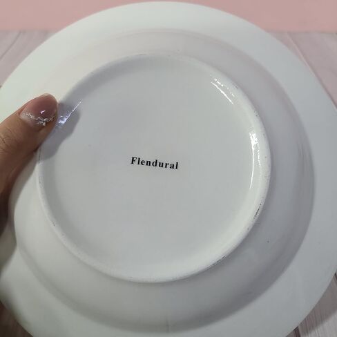 Flendural Serving Platters, Classic White Ceramic Round Serving Platter, for Appetizers, Cakes & Entertaining in Saudi Arabia
