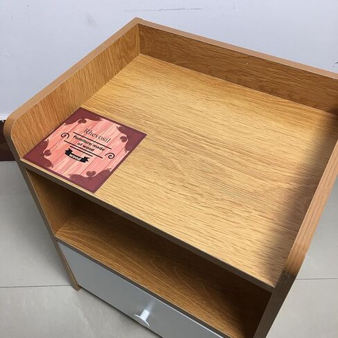Rhevosil Furniture made of wood – Solid Wood Nightstand with Drawer & Open Shelf, Modern Storage Furniture in Saudi Arabia