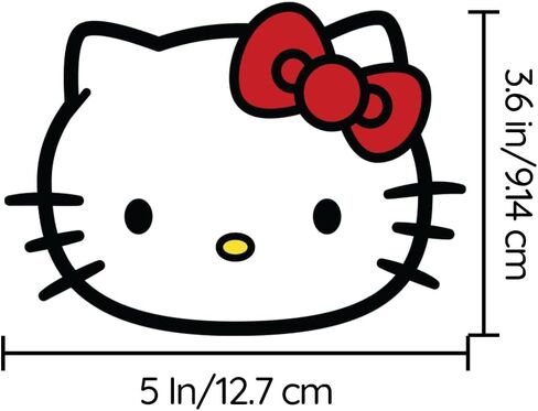 ملصق جرافيك Hello Kitty للكمبيوتر المحمول، وزجاجة المياه، ومصد السيارة، والمرآة، والكمبيوتر المحمول، مقاوم للماء، ومقاوم للطقس، ملصق سانريو لطيف (3.6 بوصة × 5 بوصة) in Saudi Arabia