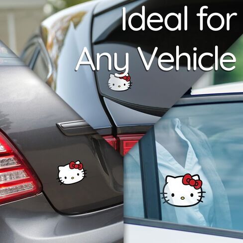 ملصق جرافيك Hello Kitty للكمبيوتر المحمول، وزجاجة المياه، ومصد السيارة، والمرآة، والكمبيوتر المحمول، مقاوم للماء، ومقاوم للطقس، ملصق سانريو لطيف (3.6 بوصة × 5 بوصة) in Saudi Arabia