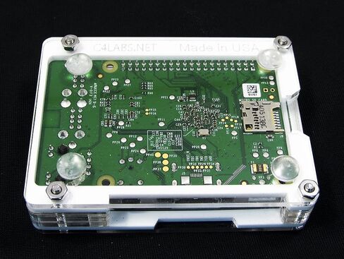 C4Labs Zebra Raspberry Pi Case for 3B+, 3, Pi 2, Pi B+ and 2B (Arctic White) with Heatsinks in Saudi Arabia