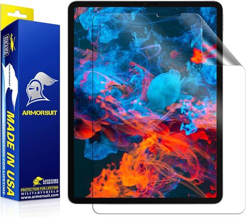 واقي شاشة مضاد للتوهج من ArmorSuit لجهاز Apple iPad Pro مقاس 12.9 بوصة الجيل الخامس (2021) فيلم MilitaryShield غير لامع - صنع في الولايات المتحدة الأمريكية in Kuwait