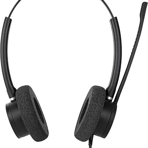 سماعة رأس USB للأعمال من سلسلة Cetus مع ميكروفون، سماعة رأس VoIP سلكية لمركز الاتصال والمكتب والكمبيوتر والهاتف المكتبي، تصميم خفيف الوزن مع عناصر تحكم مضمنة in Saudi Arabia