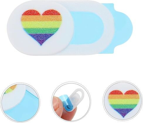 jojofuny 3 PCS Heart Design Webcam Cover Slide for Laptop Tablet Desktop Privacy Protection Ultra-Thin Colorful in Saudi Arabia