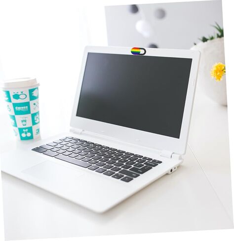 NUOBESTY 3pcs Webcam Cover Set Privacy Sliding Lid for Laptop Tablet and Mobile Devices Easy Installation Peeping Design Striped Rainbow in Saudi Arabia