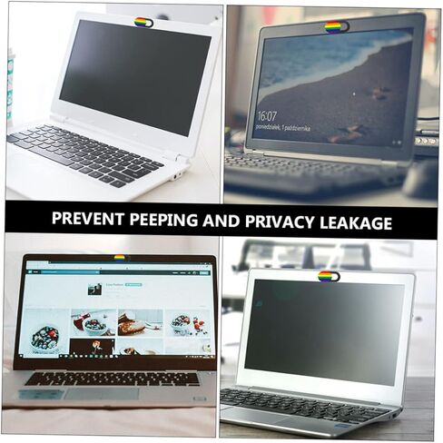 NUOBESTY 3pcs Webcam Cover Set Privacy Sliding Lid for Laptop Tablet and Mobile Devices Easy Installation Peeping Design Striped Rainbow in Saudi Arabia