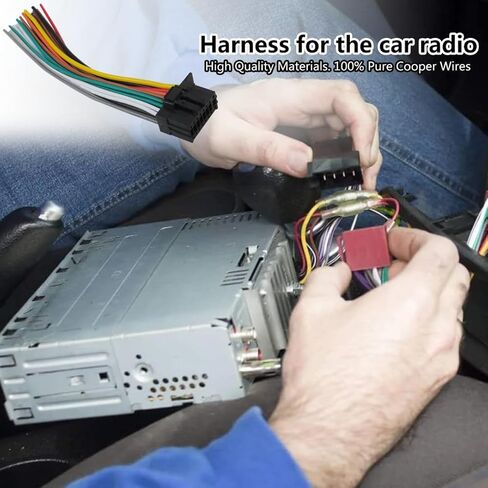 Replacement Car Radio Stereo Wire Harness Fits for Kenwood DMX, DPX-Series Models DMX125BT DMX706S DMX709S DMX7706S DMX7709S DMX809S DMX8709S DPX303MBT in Saudi Arabia