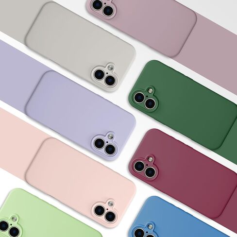 for iPhone 16 Case Silicone,with [Full Camera Protection][Soft Anti-Scratch Microfiber Lining],Liquid Silicone Ultra Slim Shockproof Phone Case for Men Women Girls-White in Saudi Arabia