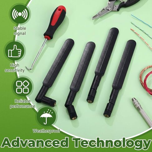 Kingdder 4 Pcs 4G WiFi Antenna 4G LTE Antenna with SMA Male Paddle LTE Universal Wide Band Omni Directional Paddle Antennas for PC Desktop IP Camera Router in Saudi Arabia
