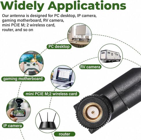 Kingdder 4 Pcs 4G WiFi Antenna 4G LTE Antenna with SMA Male Paddle LTE Universal Wide Band Omni Directional Paddle Antennas for PC Desktop IP Camera Router in Saudi Arabia