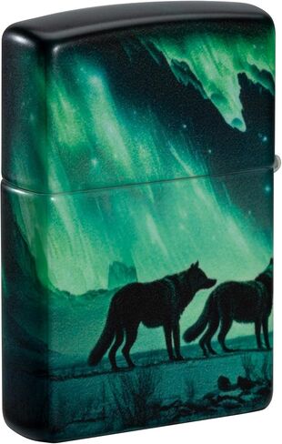 Zippo Lighter: Wolves with Northern Lights, Glow-in-The-Dark - 540 Color 81643 in Saudi Arabia