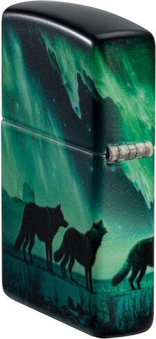 Zippo Lighter: Wolves with Northern Lights, Glow-in-The-Dark - 540 Color 81643 in Saudi Arabia