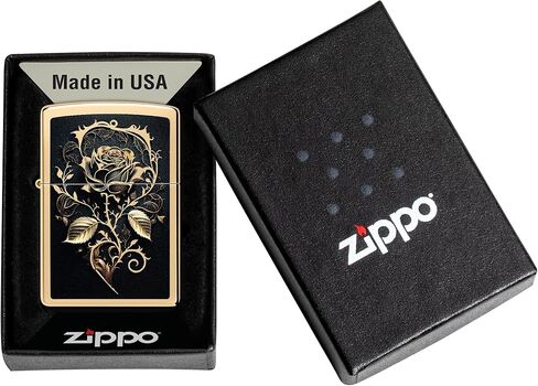 Zippo Lighter: Golden Rose - High Polish Brass 46665 in Saudi Arabia