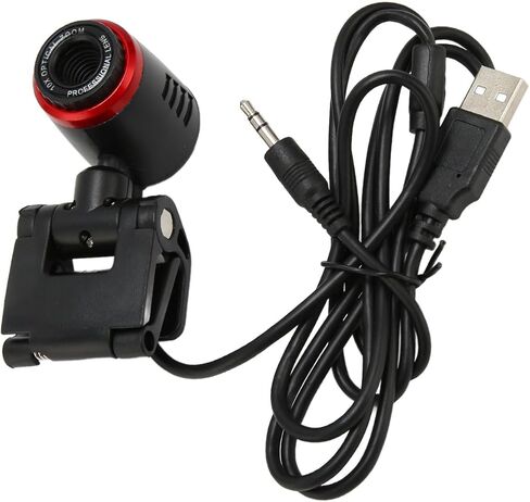 Pilipane دوران 360 درجة للكمبيوتر والكمبيوتر المحمول، وكاميرا ويب USB2 0 HD مع ميكروفون، لـ Skype/MSN in Kuwait