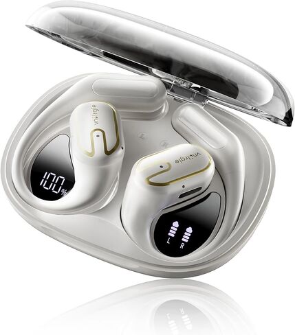 2026 سماعات أذن مفتوحة مطورة، سماعات أذن فوق الأذن مع خطاف أذن مريح، سماعات بلوتوث 6.0 مع شاشة رقمية ذكية، وقت تشغيل 80 ساعة، مقاومة للماء IPX7، التحكم باللمس يعمل بشكل مناسب لركوب الدراجات والجري in Kuwait