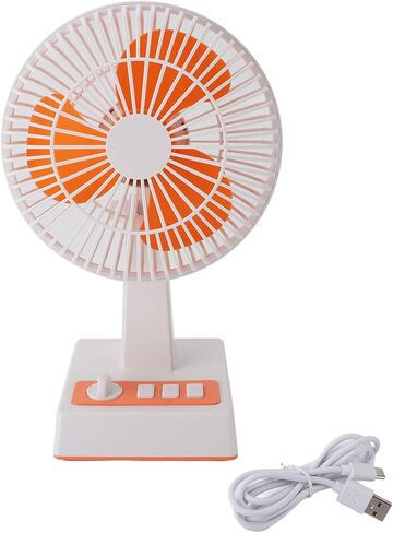 USB Desk Fan Type C Interface Small Powerful Quiet 3 Speeds Wind Mini Desktop Table Fan for Home Office Indoor Outdoor Retro in Saudi Arabia