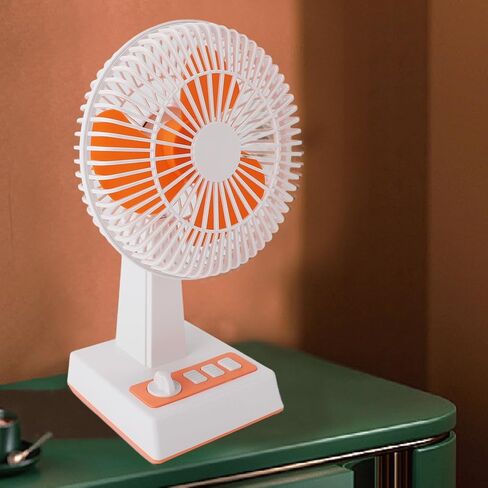 USB Desk Fan Type C Interface Small Powerful Quiet 3 Speeds Wind Mini Desktop Table Fan for Home Office Indoor Outdoor Retro in Saudi Arabia