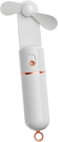 Alipis Portable Handheld Mini USB Fan with 3-speed Adjustment, 2000mah Rechargeable Battery, Foldable Design for Outdoor Travel and Desktop Use, White in Kuwait