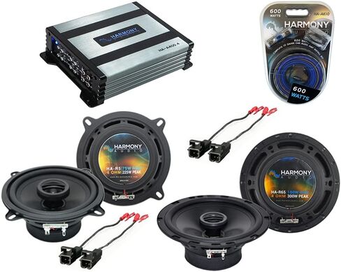 Harmony Audio HA-R5 Compatible with Chevy Tahoe 2007-2014 Car Stereo Rhythm Series 5.25" Replacement 225W Speakers and Grills, HA-65 6.5" 300W and HA-A400.4 Alloy 4 Channel 800W Speaker or Sub Amp in Saudi Arabia
