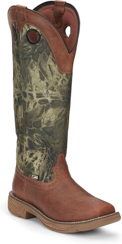 Justin Men's Rush Strike Camo Shaft Leather Pull On Snake Boot Square Toe Camouflage 8.5 D(M) US in Saudi Arabia