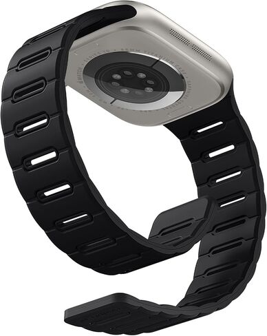 Bandletic Reversible Magnetic Band Compatible with Apple Watch Series 11 10 9 8 7 6 5 4 Ultra 3/2/1 SE for Men, Double Sided Wearable Silicone Strap for iWatch 49mm 46mm 45mm 44mm 42mm 41mm 40mm 38mm in Saudi Arabia