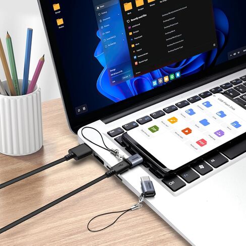 Adapter Micro USB Male to USB-C Female 2 Pack，Electronic Adapter for OTG、Charging and Data Transfer，Compatible with Phones,Computers,Tablet,etc. in Saudi Arabia