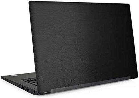 غلاف كمبيوتر محمول من Skinit متوافق مع Latitude E7250 - تصميم ذو نسيج فولاذي مصقول باللون الأسود مرخص رسميًا in Kuwait
