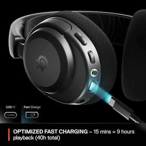 SteelSeries Arctis Nova 3X Wireless Multi-Platform Gaming Headset - Mobile App Control - 40 HR Battery - Neodymium Magnetic Drivers - 2.4GHz/Bluetooth - Xbox, PS, PC, Switch, Mobile - Black (Renewed) in Saudi Arabia