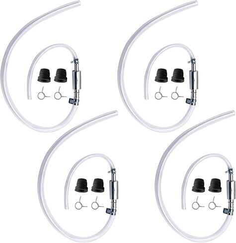 5 Set Brake Bleeder Hose Kit with One Way Check Valve, Universal Brake Bleeding Tool for Motorcycle Car Truck SUV, Includes Rubber Hoses Clamps Dust Caps for Brake Fluid Bleeder System in Saudi Arabia