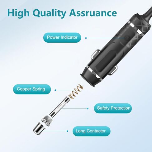 محول سيارة Starlink Mini 12V مع محول تصعيد، كابل طاقة Starlink Mini 12V-24V مدخل 30V 2A ولاعة سجائر 12 فولت، تصميم مقاوم للماء IP67 للشاحنات/RVs/القوارب in Saudi Arabia