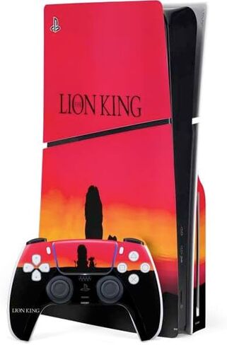 Skinit Decal Gaming Skin Compatible with PS5 Slim Disk Bundle - Officially Licensed Disney The Lion King Pride Rock Crew Design in Saudi Arabia